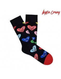 calcetín corazones risas